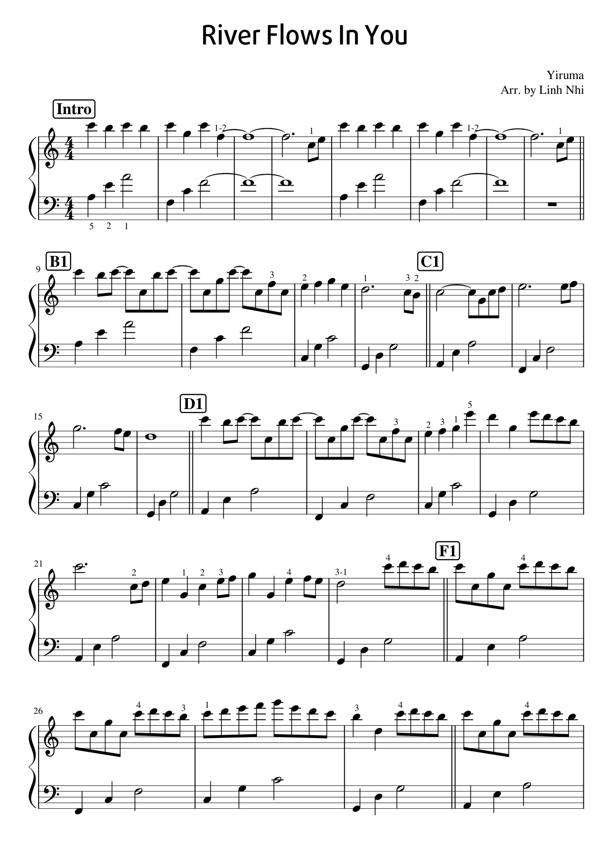 River Flows In You Beginner thumb 1
